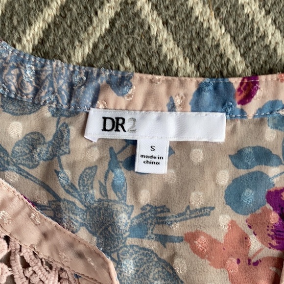 DR2 Daniel Rainn Floral Peplum Top Size Small - Picture 4 of 12